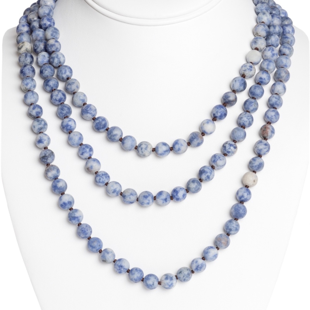 Sodalite Beaded Wrap Necklace